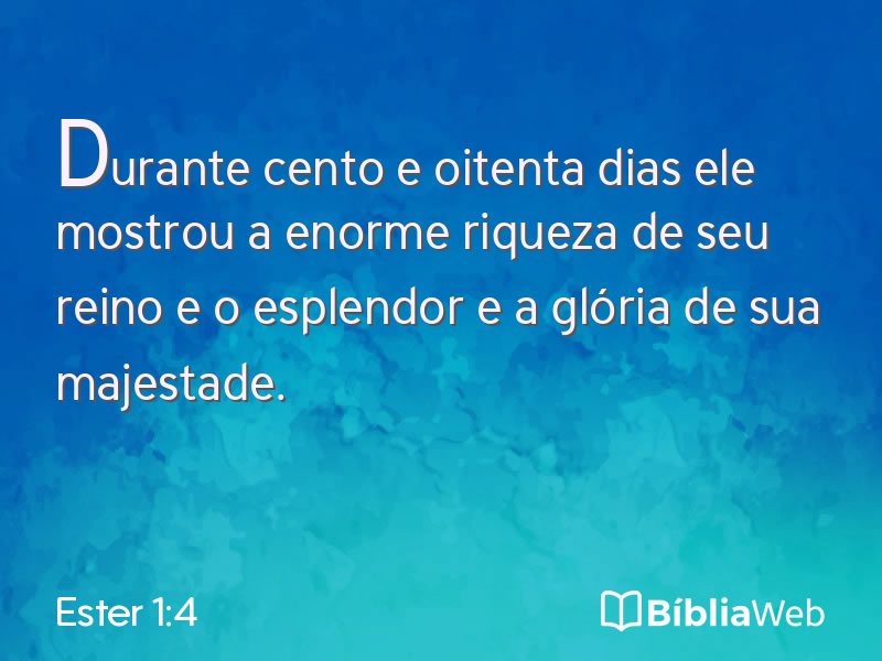 Ester 1:4 em imagem para compartilhar