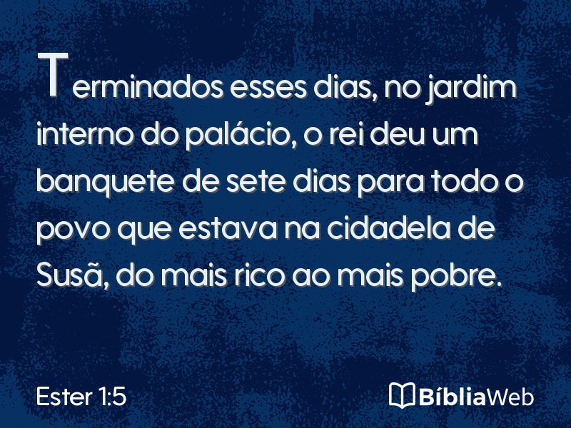 Ester 1:5 em imagem para compartilhar