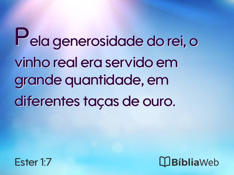 Ester 1:7 em imagem para compartilhar