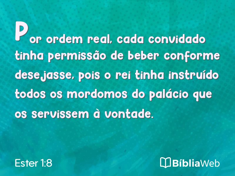 Ester 1:8 em imagem para compartilhar
