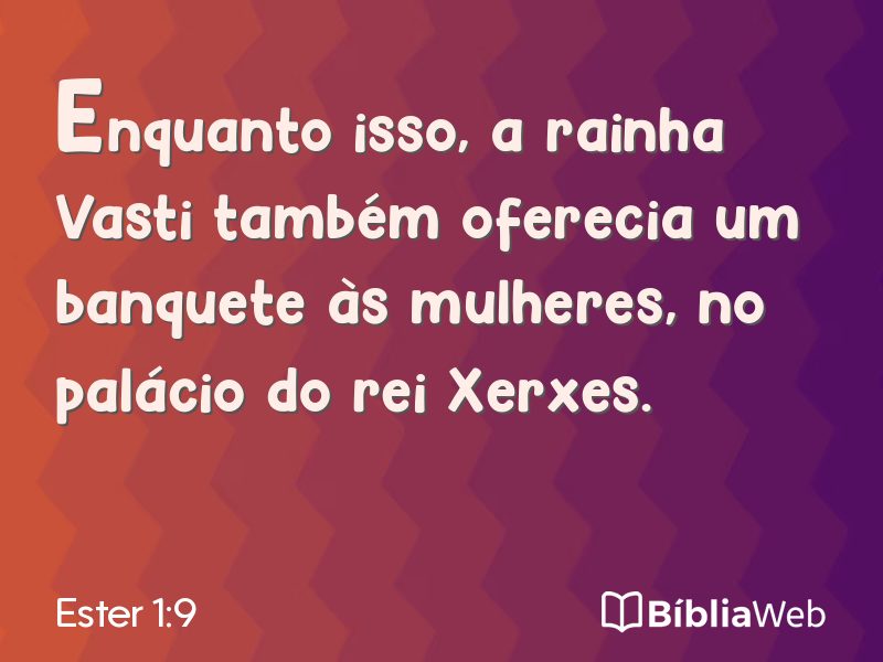Ester 1:9 em imagem para compartilhar