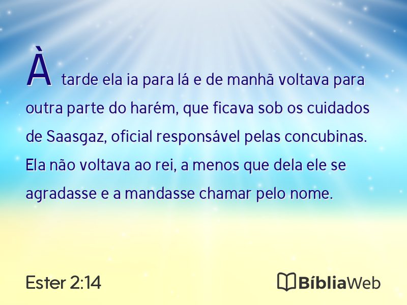 Ester 2:14 em imagem para compartilhar