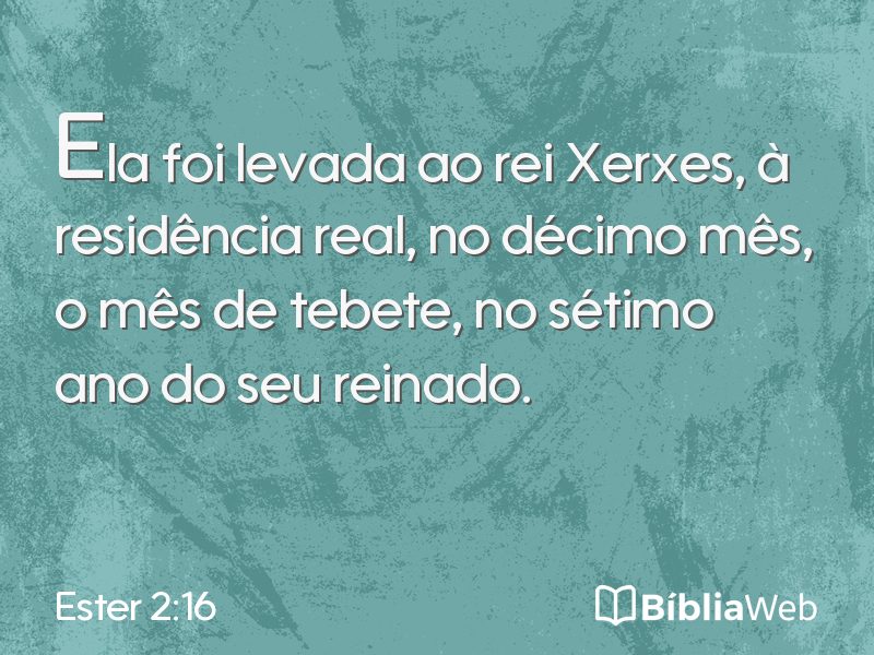 Ester 2:16 em imagem para compartilhar