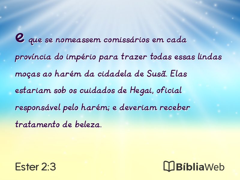 Ester 2:3 em imagem para compartilhar