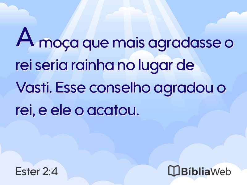 Ester 2:4 em imagem para compartilhar