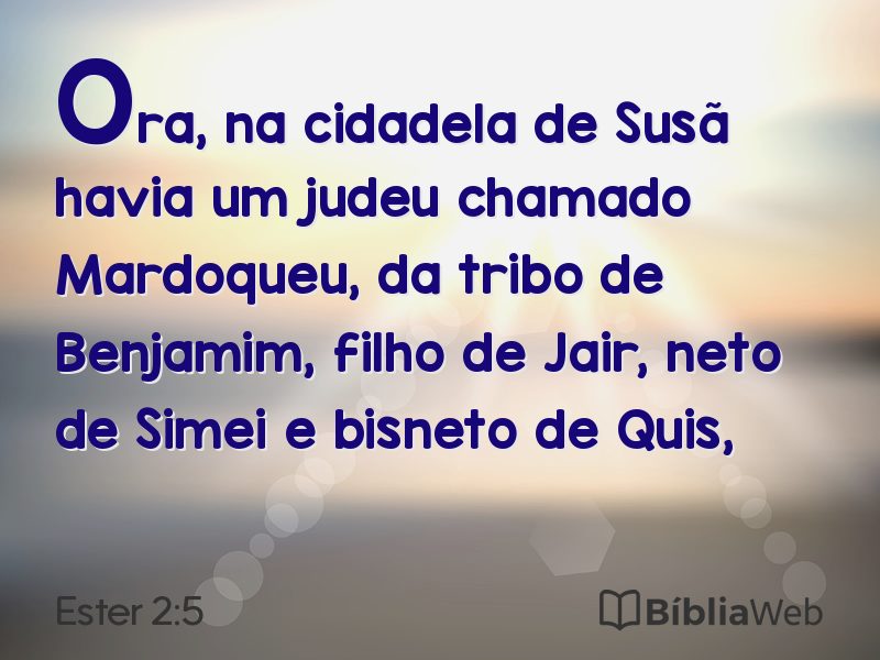 Ester 2:5 em imagem para compartilhar