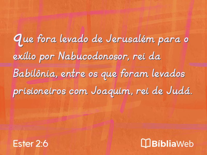 Ester 2:6 em imagem para compartilhar