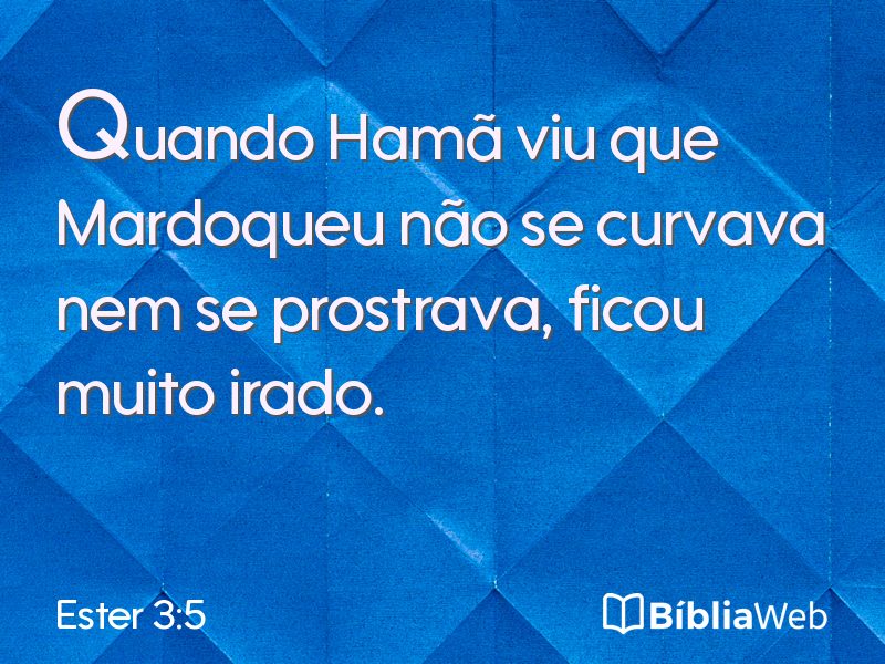 Ester 3:5 em imagem para compartilhar