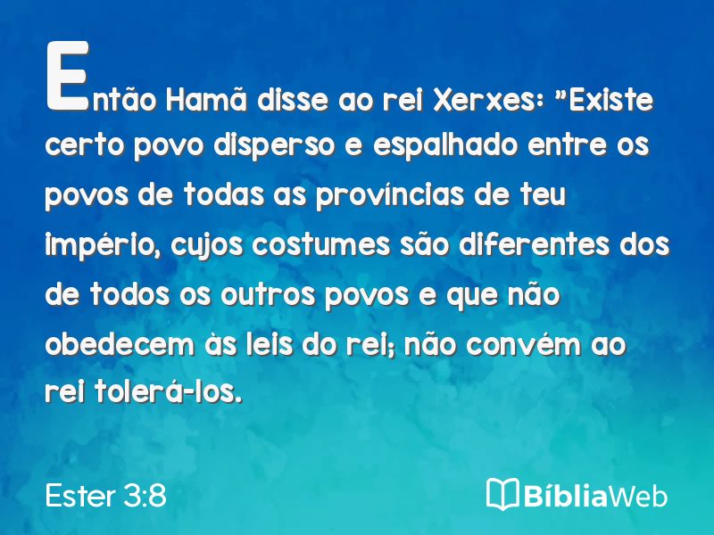Ester 3:8 em imagem para compartilhar