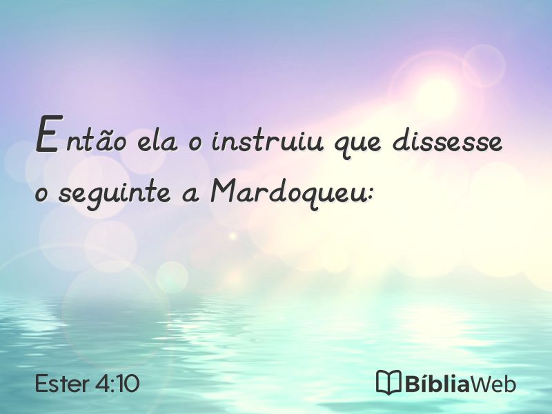Ester 4:10 em imagem para compartilhar