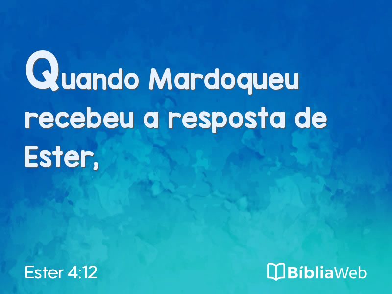 Ester 4:12 em imagem para compartilhar