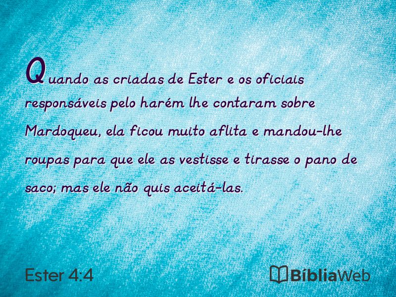Ester 4:4 em imagem para compartilhar