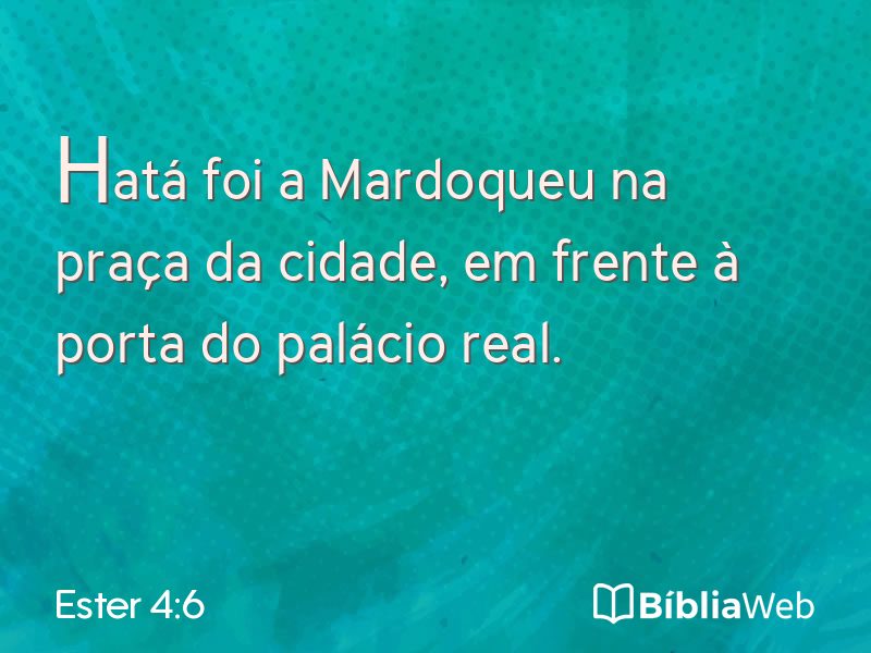 Ester 4:6 em imagem para compartilhar