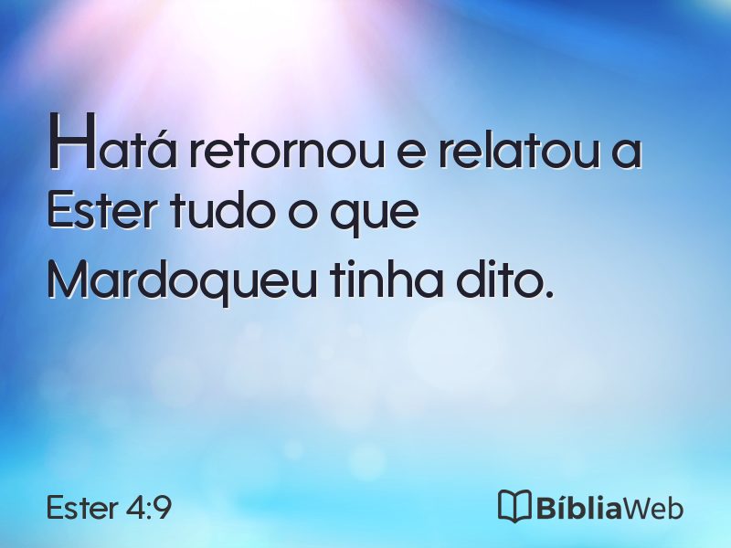 Ester 4:9 em imagem para compartilhar