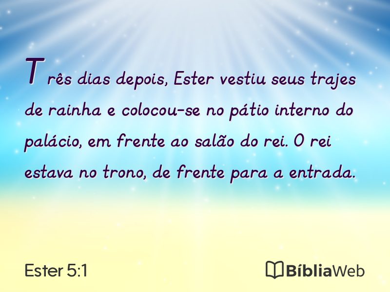 Ester 5:1 em imagem para compartilhar