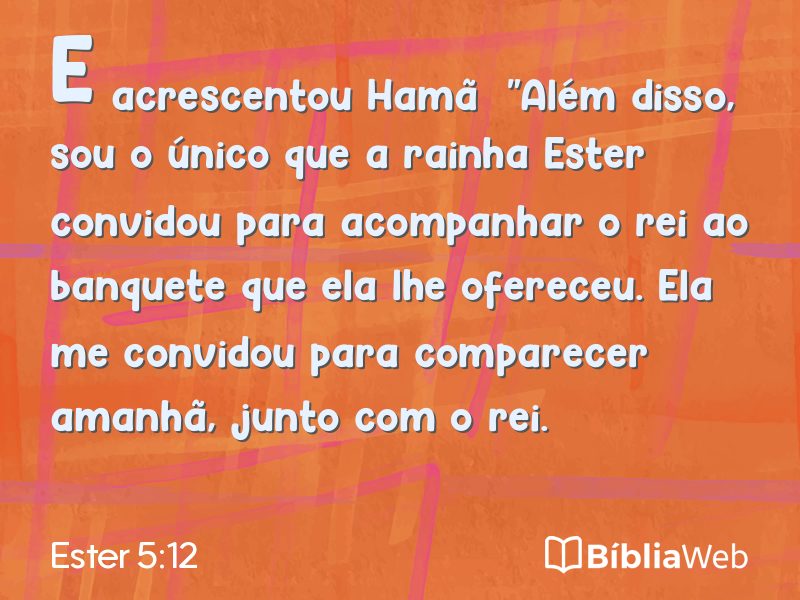Ester 5:12 em imagem para compartilhar