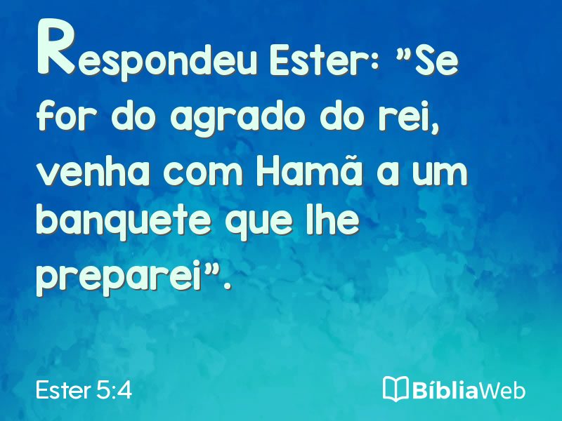 Ester 5:4 em imagem para compartilhar