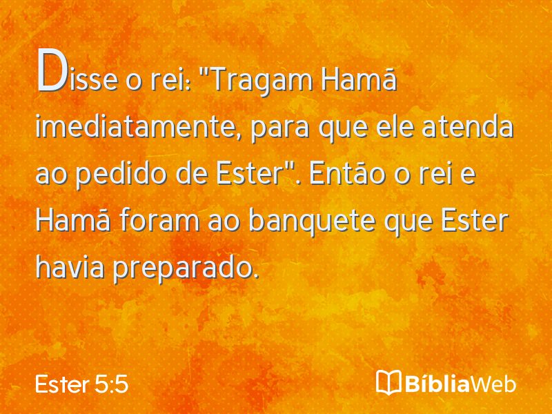 Ester 5:5 em imagem para compartilhar