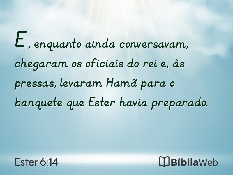 Ester 6:14 em imagem para compartilhar
