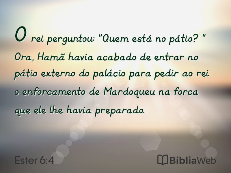 Ester 6:4 em imagem para compartilhar