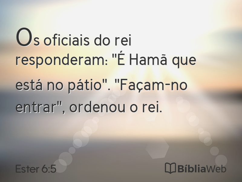 Ester 6:5 em imagem para compartilhar