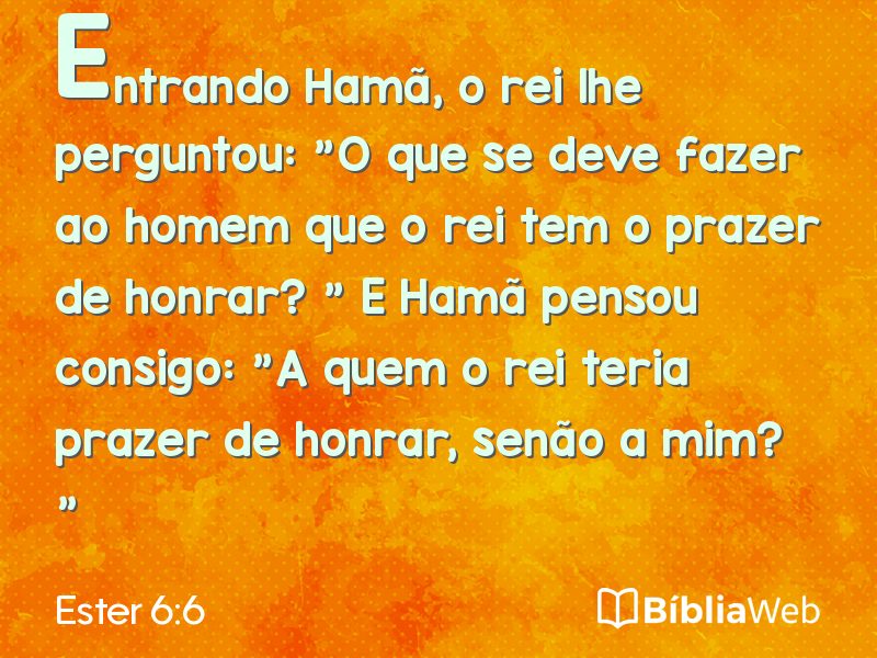 Ester 6:6 em imagem para compartilhar