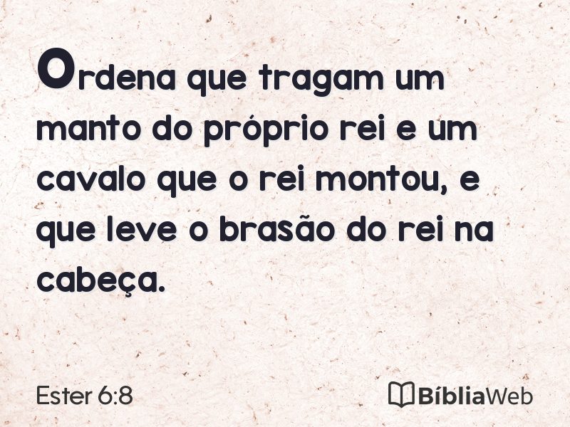 Ester 6:8 em imagem para compartilhar