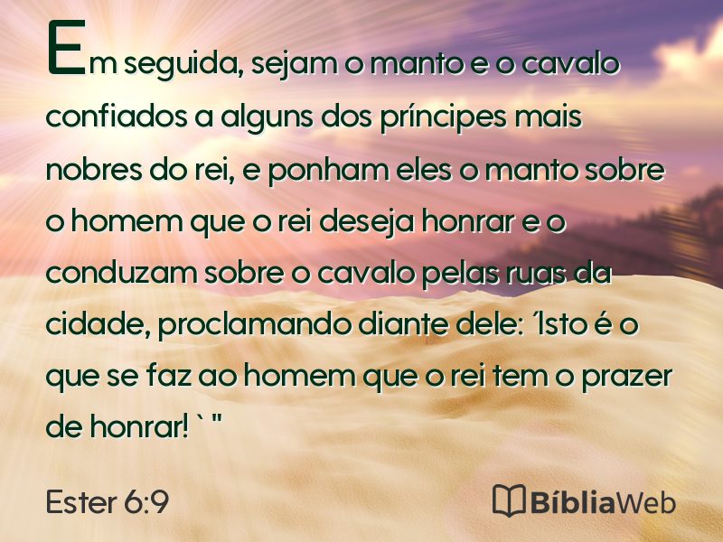 Ester 6:9 em imagem para compartilhar