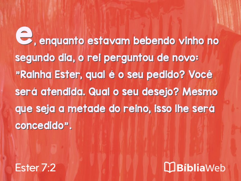 Ester 7:2 em imagem para compartilhar