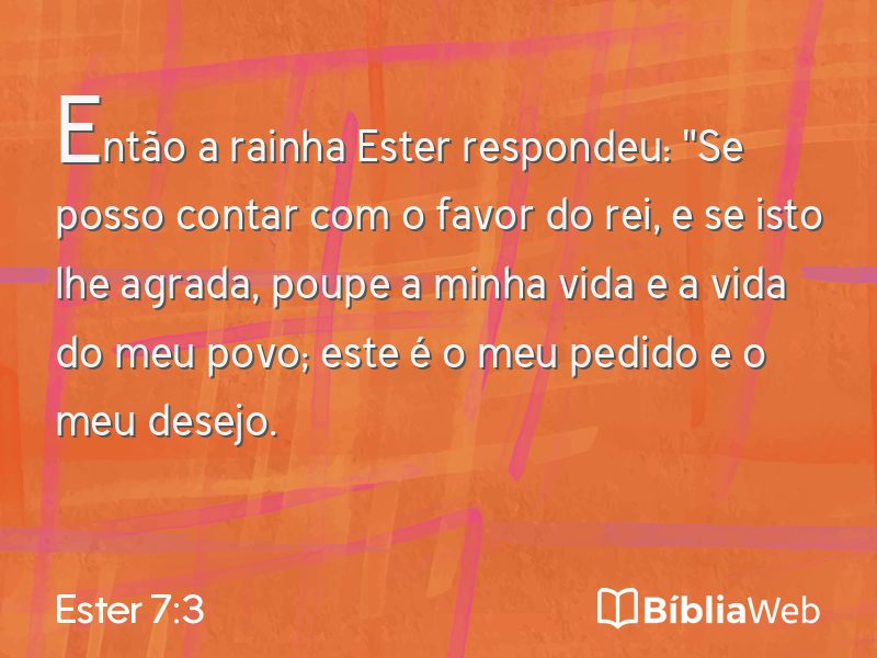 Ester 7:3 em imagem para compartilhar