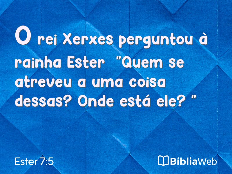 Ester 7:5 em imagem para compartilhar