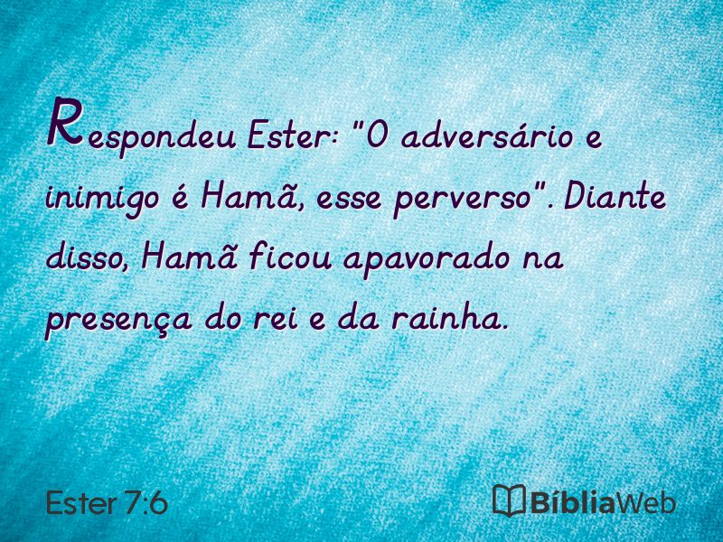 Ester 7:6 em imagem para compartilhar