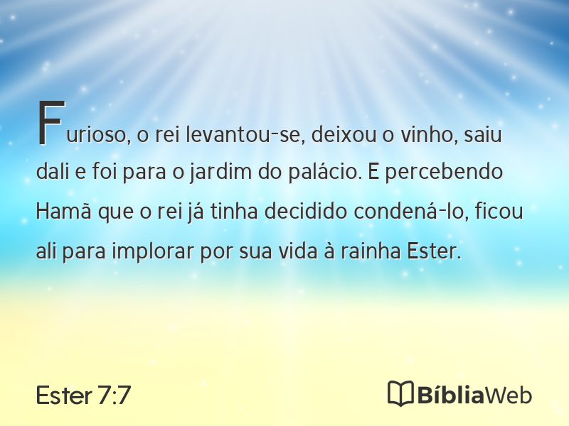Ester 7:7 em imagem para compartilhar