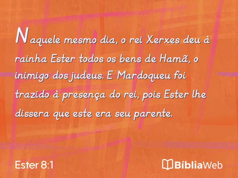 Ester 8:1 em imagem para compartilhar