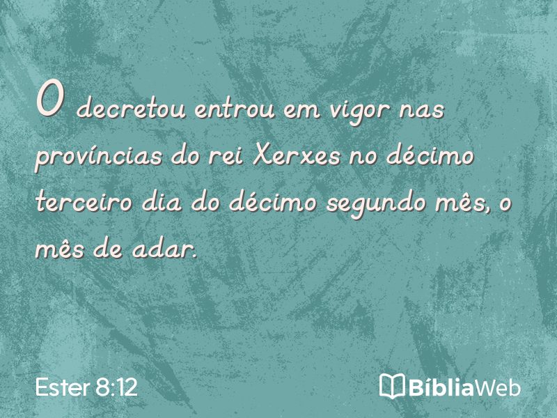 Ester 8:12 em imagem para compartilhar