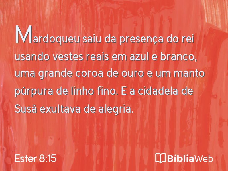Ester 8:15 em imagem para compartilhar