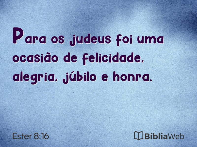Ester 8:16 em imagem para compartilhar