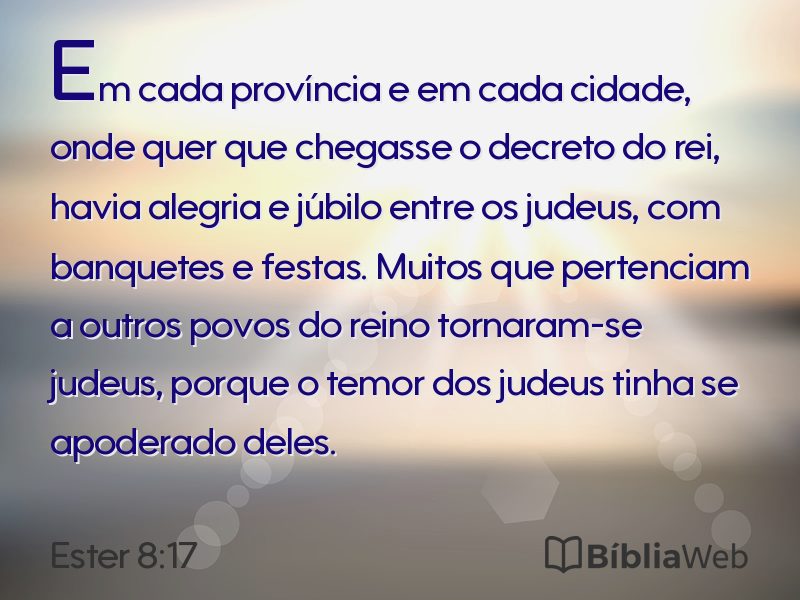 Ester 8:17 em imagem para compartilhar