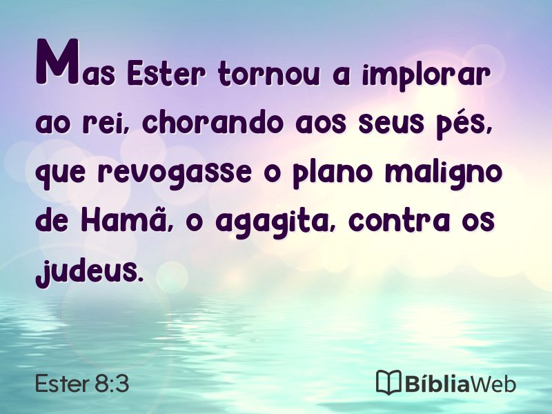 Ester 8:3 em imagem para compartilhar