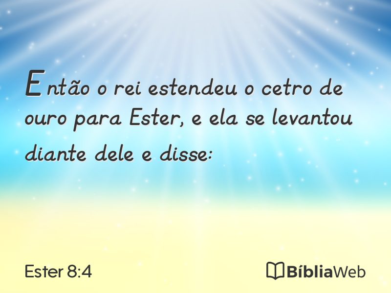 Ester 8:4 em imagem para compartilhar