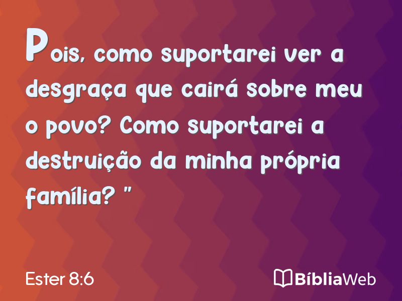 Ester 8:6 em imagem para compartilhar