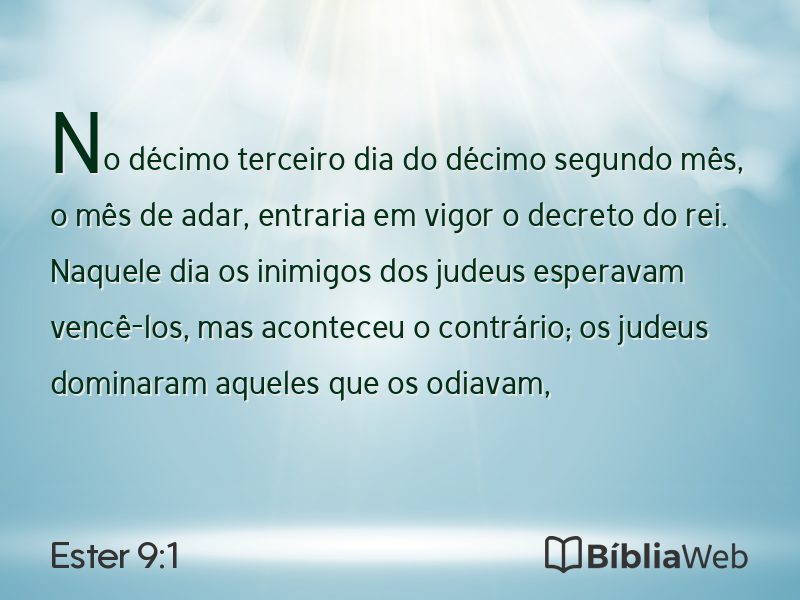 Ester 9:1 em imagem para compartilhar
