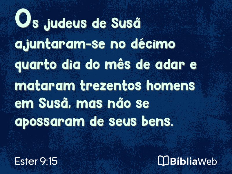 Ester 9:15 em imagem para compartilhar