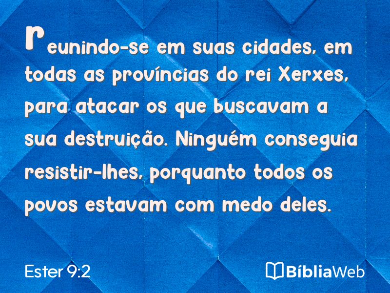 Ester 9:2 em imagem para compartilhar