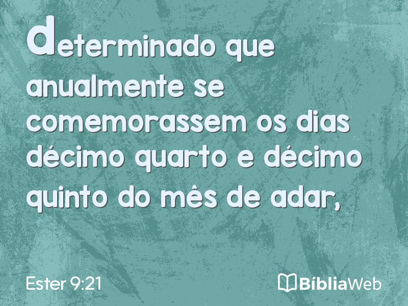 Ester 9:21 em imagem para compartilhar