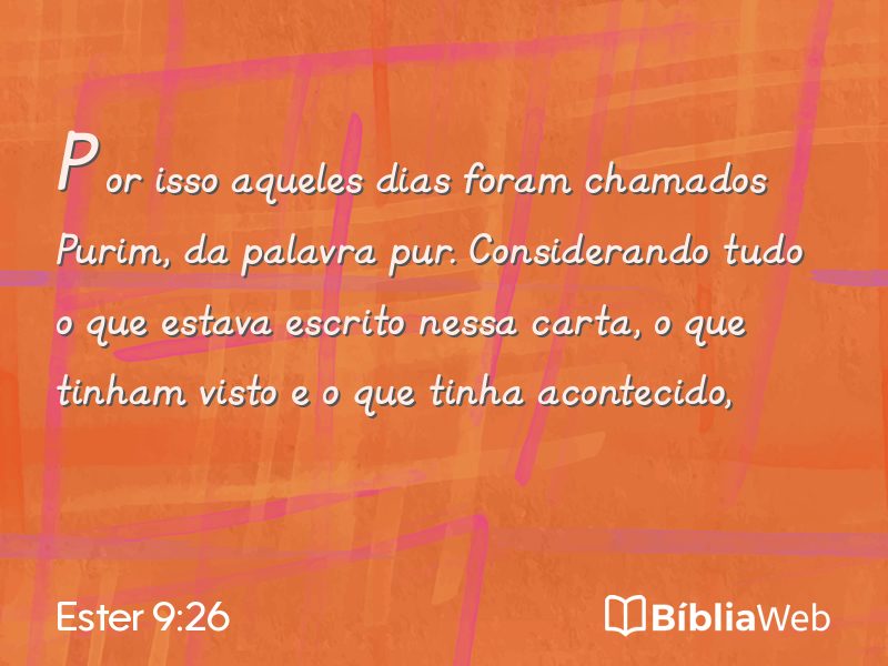 Ester 9:26 em imagem para compartilhar