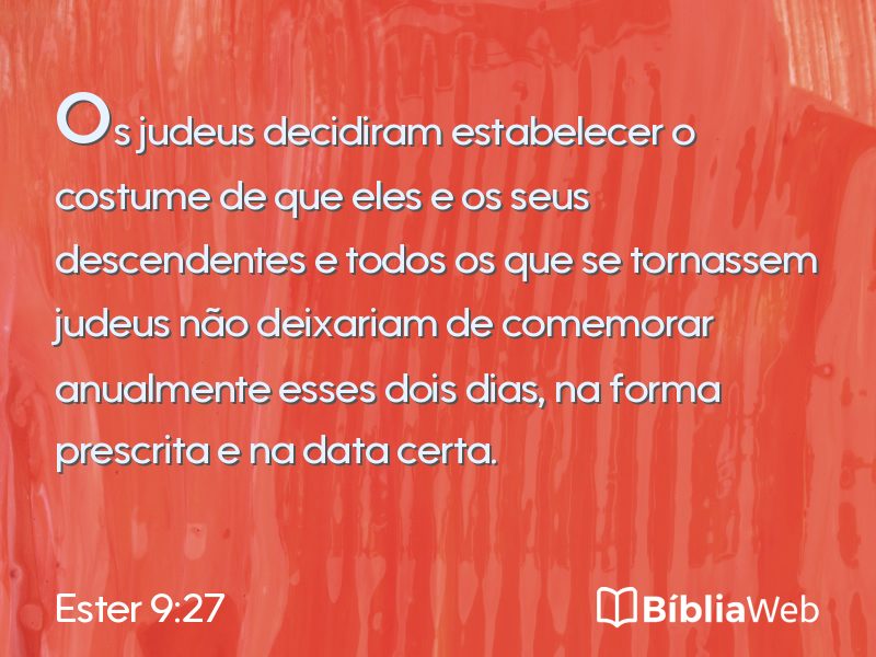 Ester 9:27 em imagem para compartilhar