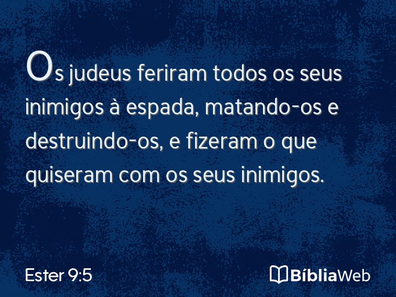 Ester 9:5 em imagem para compartilhar
