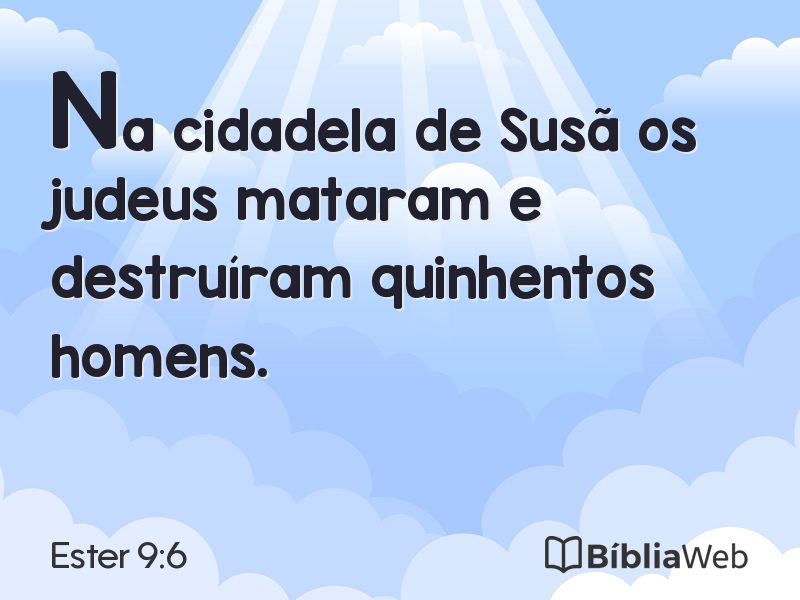 Ester 9:6 em imagem para compartilhar