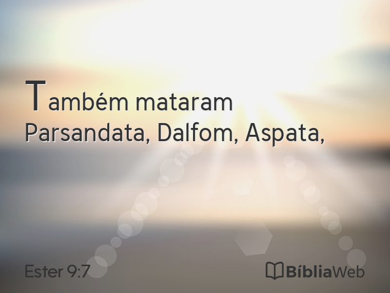 Ester 9:7 em imagem para compartilhar